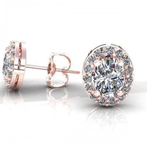 0.45-1.70 CT Round & Oval Cut Diamonds - Stud Earrings