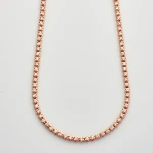 10KR 5.25CTW DIAMOND BUTTERCUP TENNIS NECKLACE