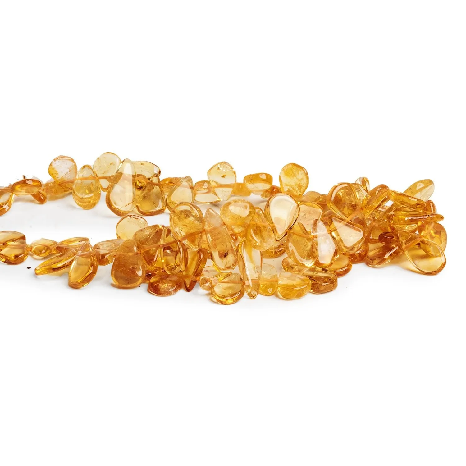 10x6mm Citrine Plain Pears 15 inch 95 beads