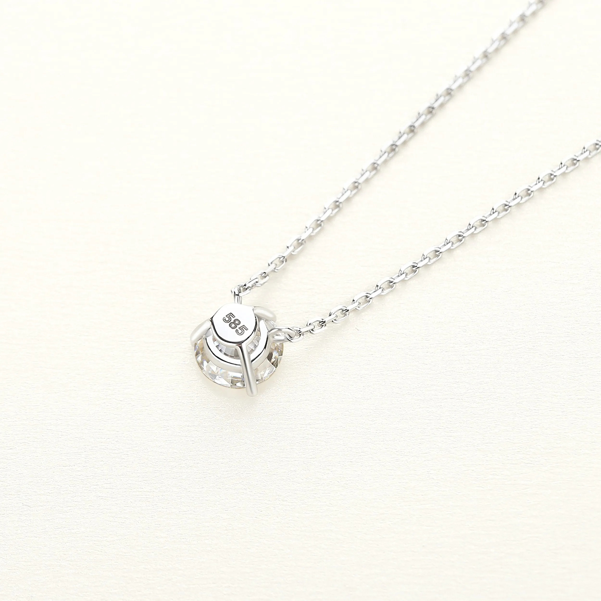 14K Gold Chain Necklace with GRA-Certified Moissanite