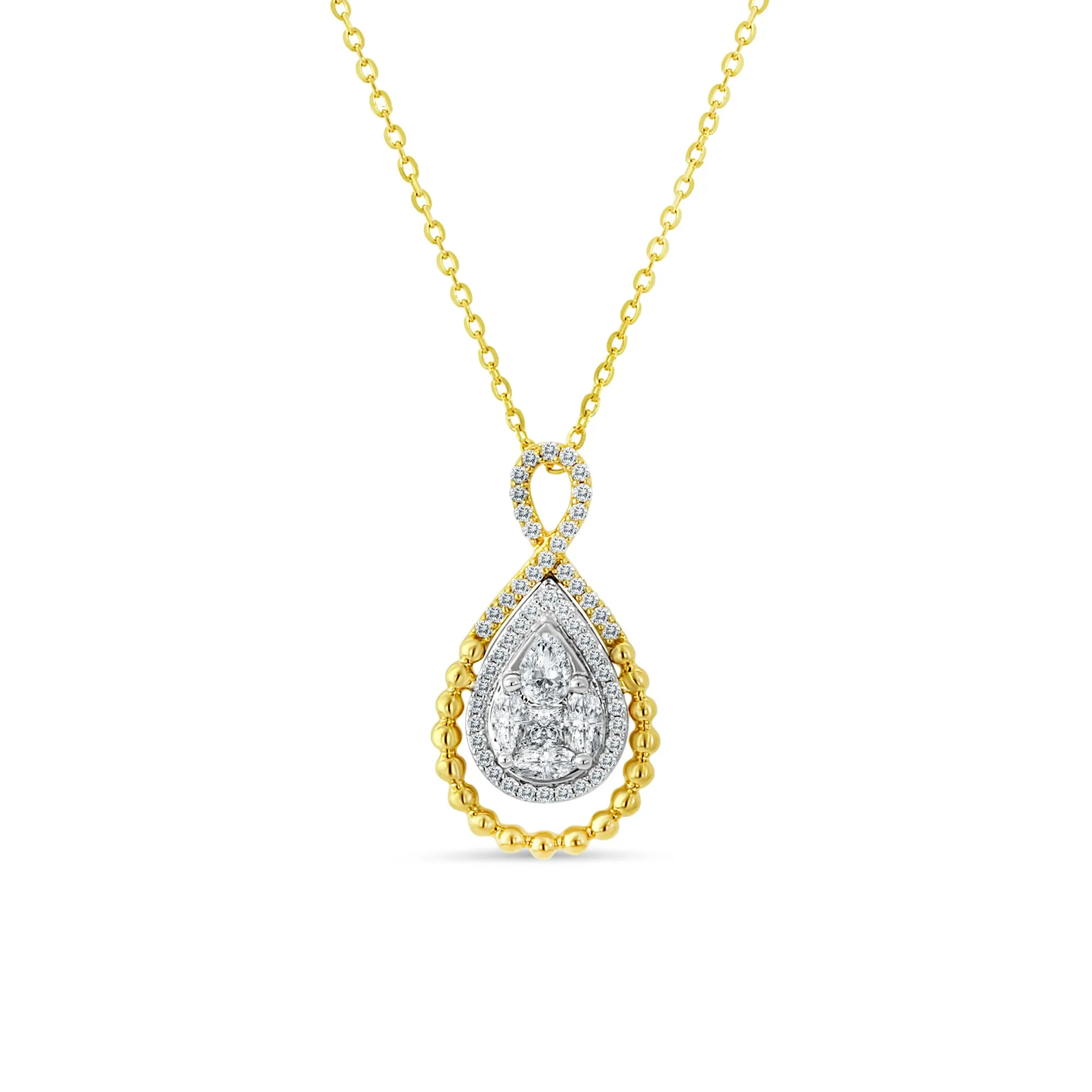 14KTT  51RD0.16C-3MQ0.15C DROP PENDANT (118PN414449A14DI1)