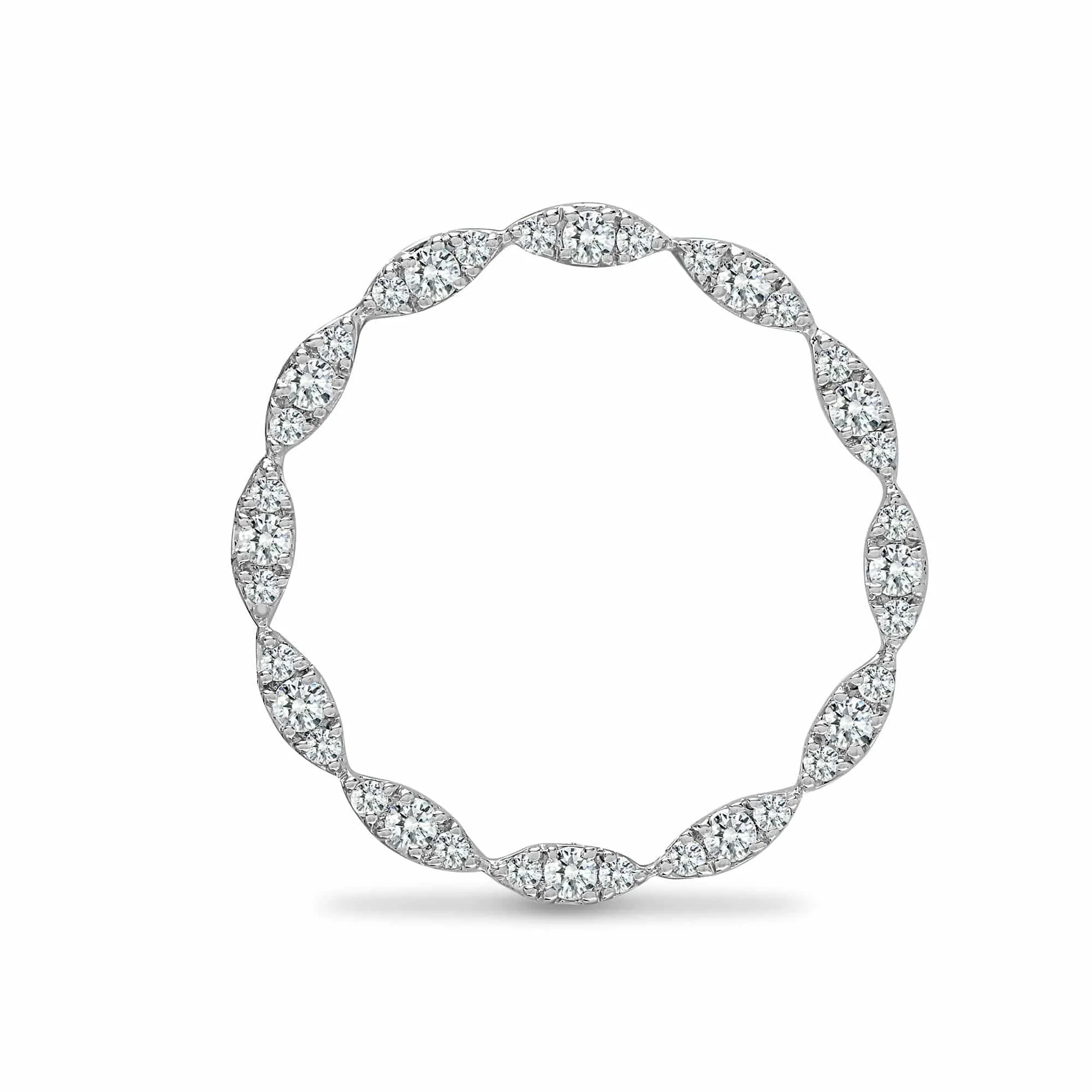 18ct White 0.38ct Diamond Circle Pendant