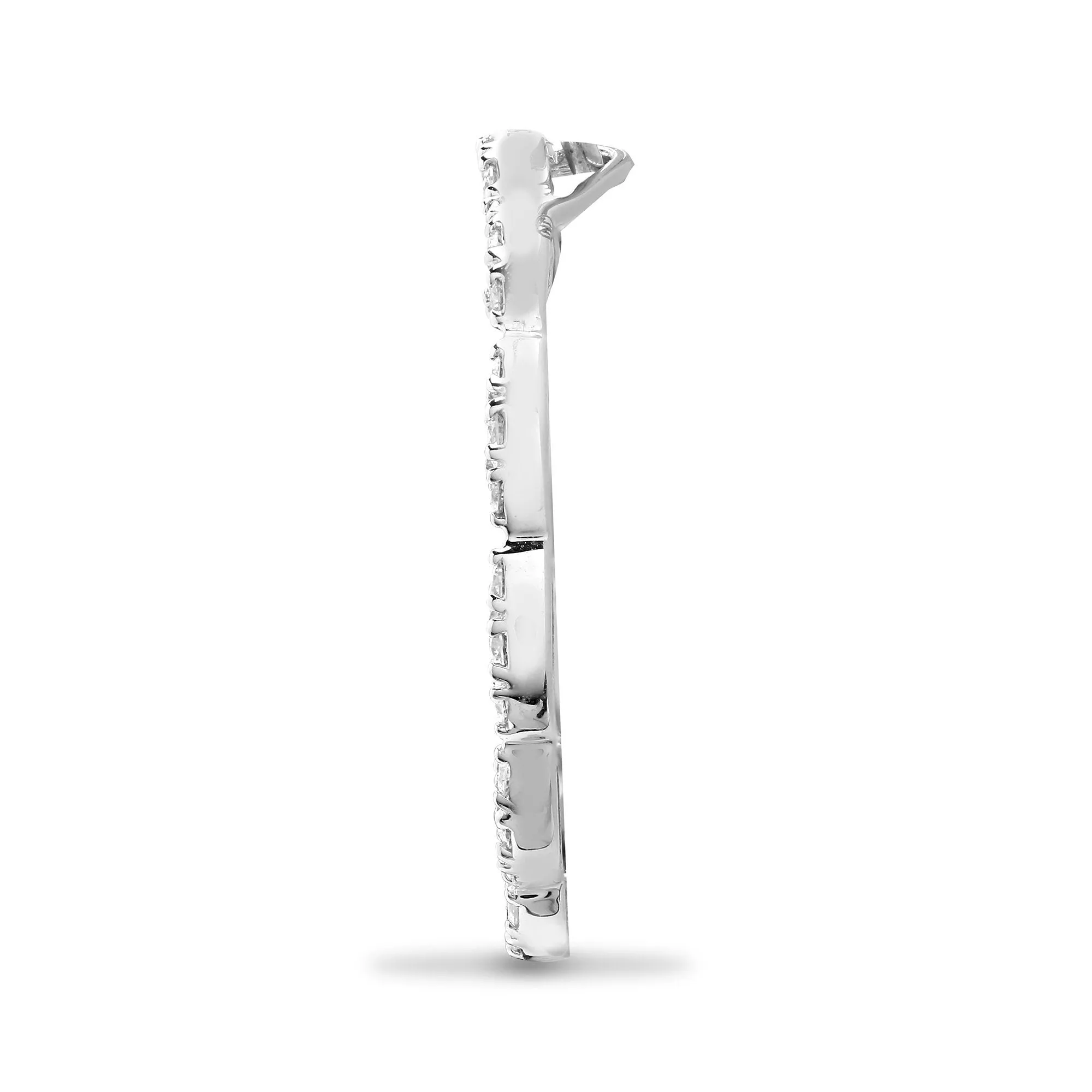 18ct White 0.38ct Diamond Circle Pendant