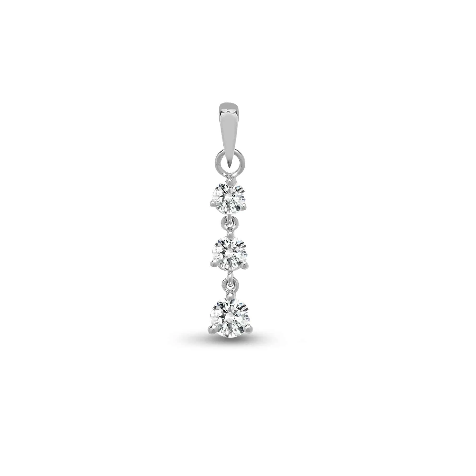 18ct White Gold Diamond Pendant