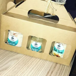 3x 75g Glass Jar Products in a Stunning gift box