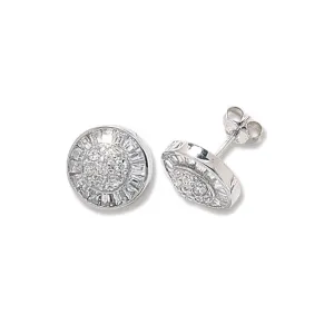 Acotis Silver Stud Earrings Zirconia G5011