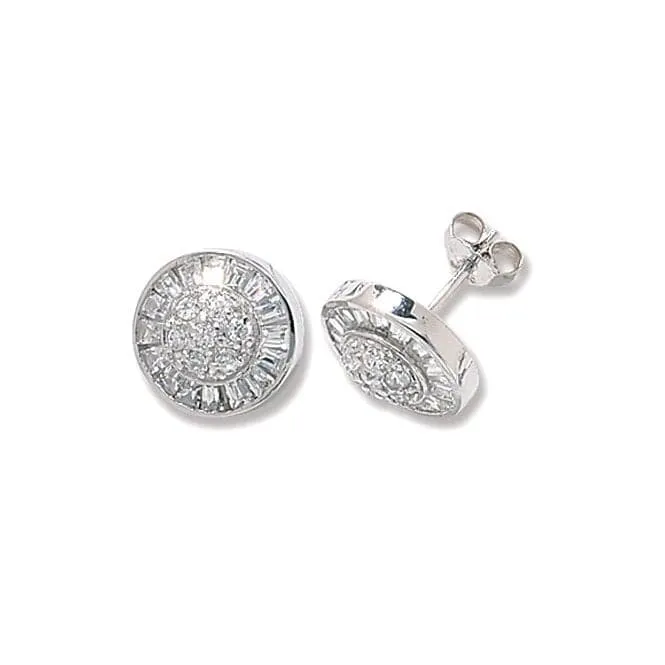 Acotis Silver Stud Earrings Zirconia G5011