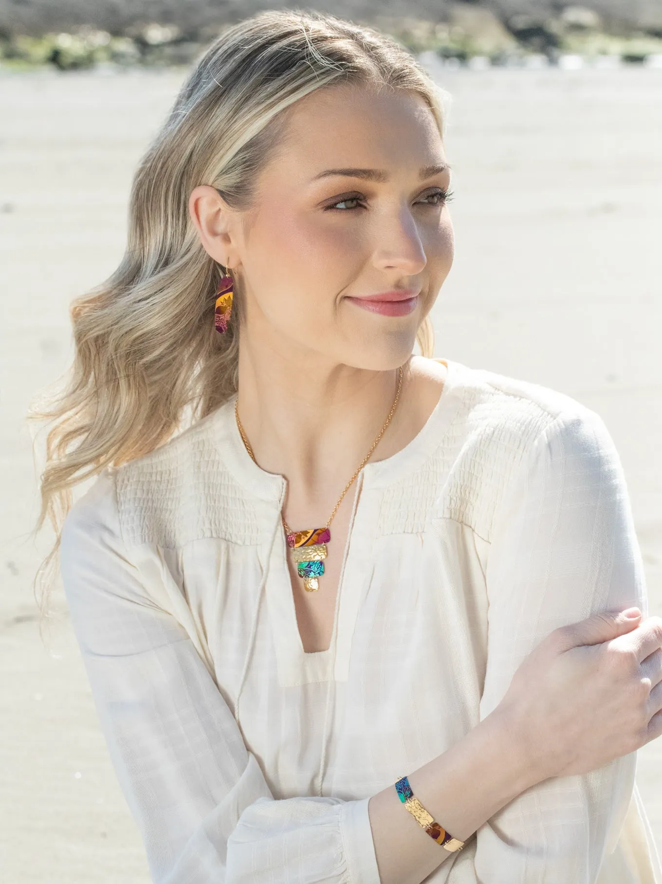 Amber Wave Malai Earrings