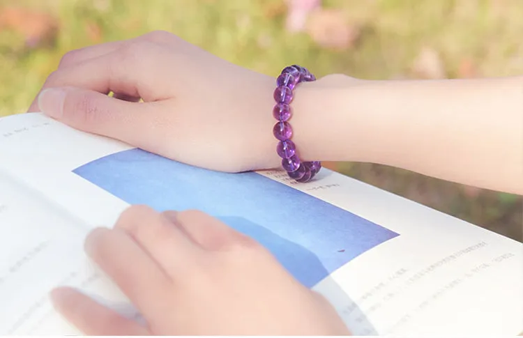 Amethyst Beaded Bracelet Handmade Jewelry Accessories Gifts for Women