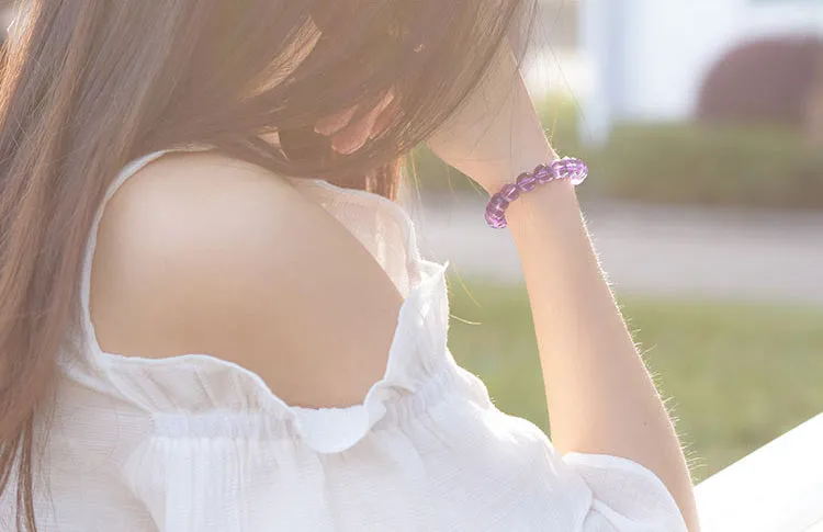 Amethyst Beaded Bracelet Handmade Jewelry Accessories Gifts for Women