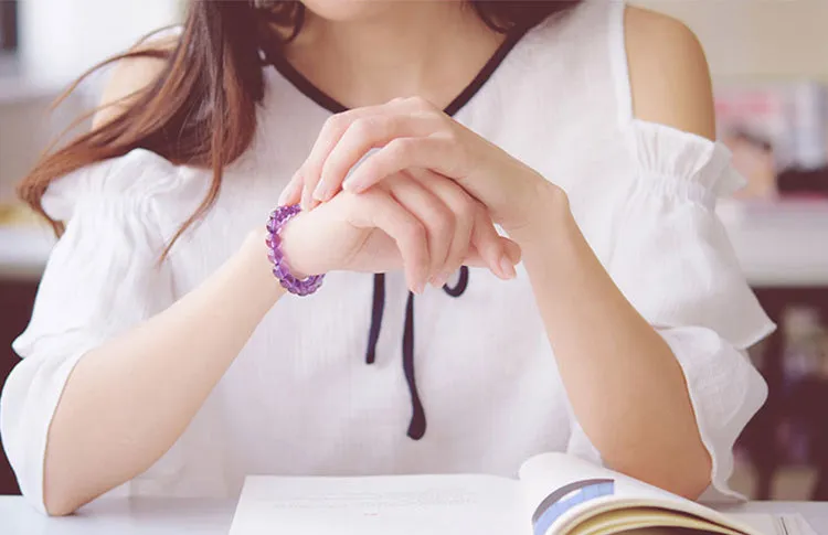Amethyst Beaded Bracelet Handmade Jewelry Accessories Gifts for Women