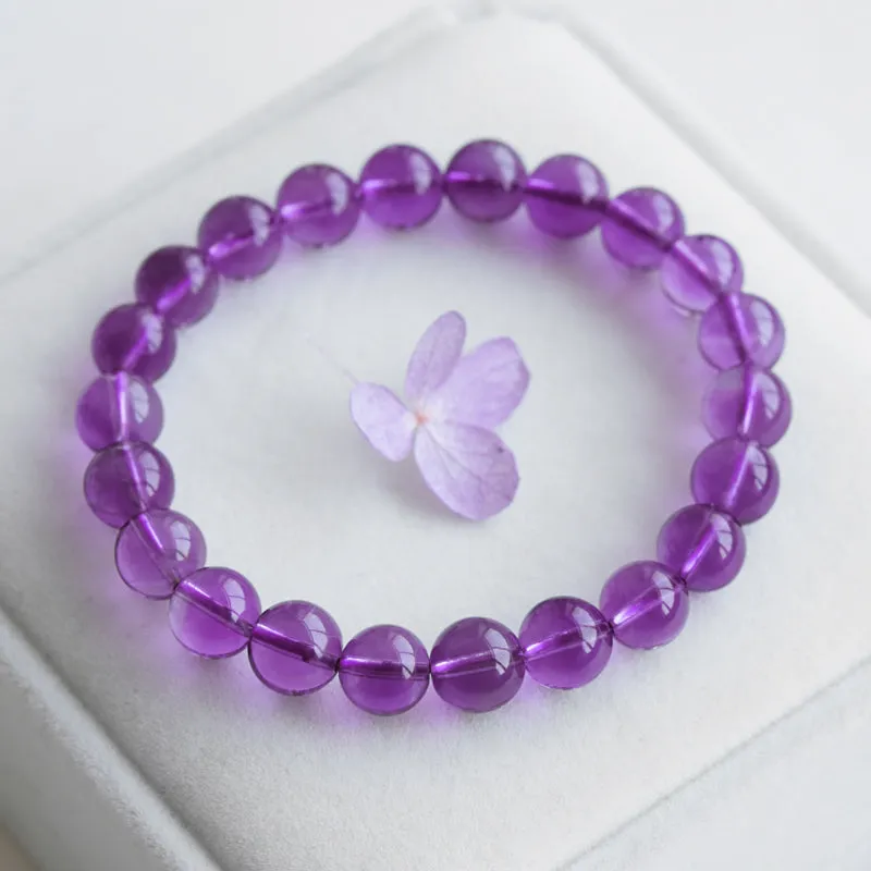 Amethyst Beaded Bracelet Handmade Jewelry Accessories Gifts for Women