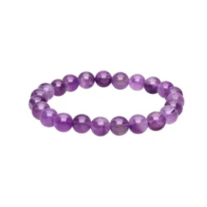 Amethyst Crystal Bead Bracelet 8mm