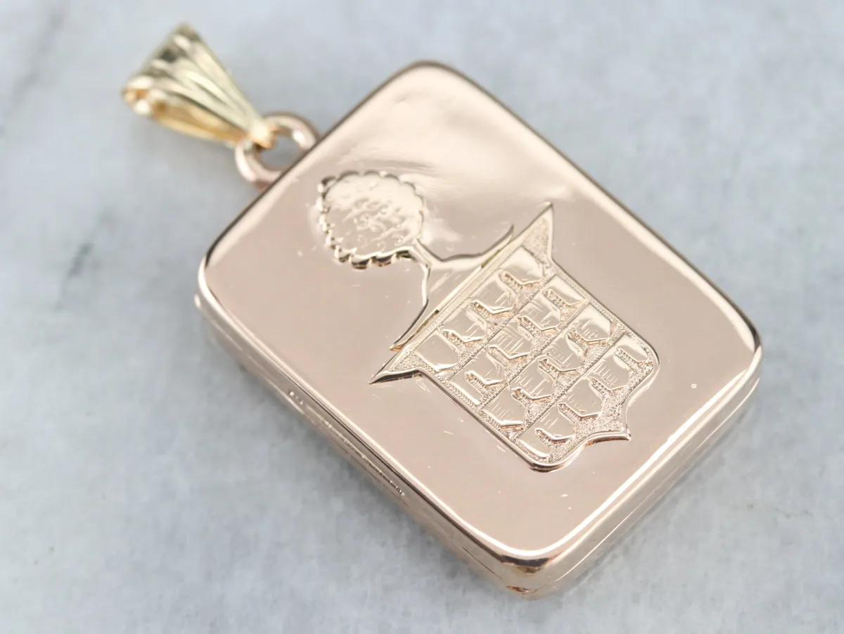 Antique Family Crest Monogramed Locket