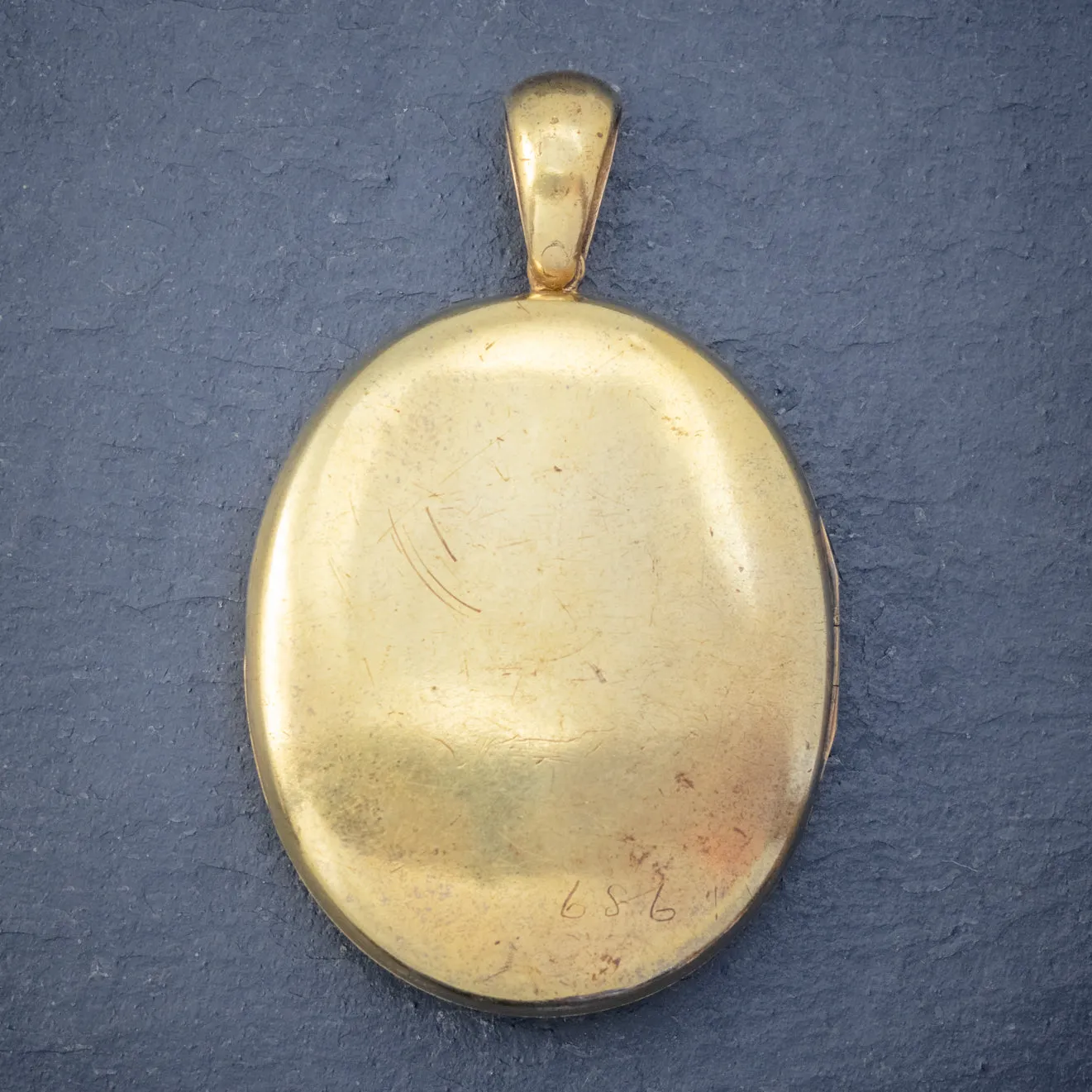 Antique Victorian 18ct Gold Pearl Locket Blue Enamel Cross Circa 1900 Boxed