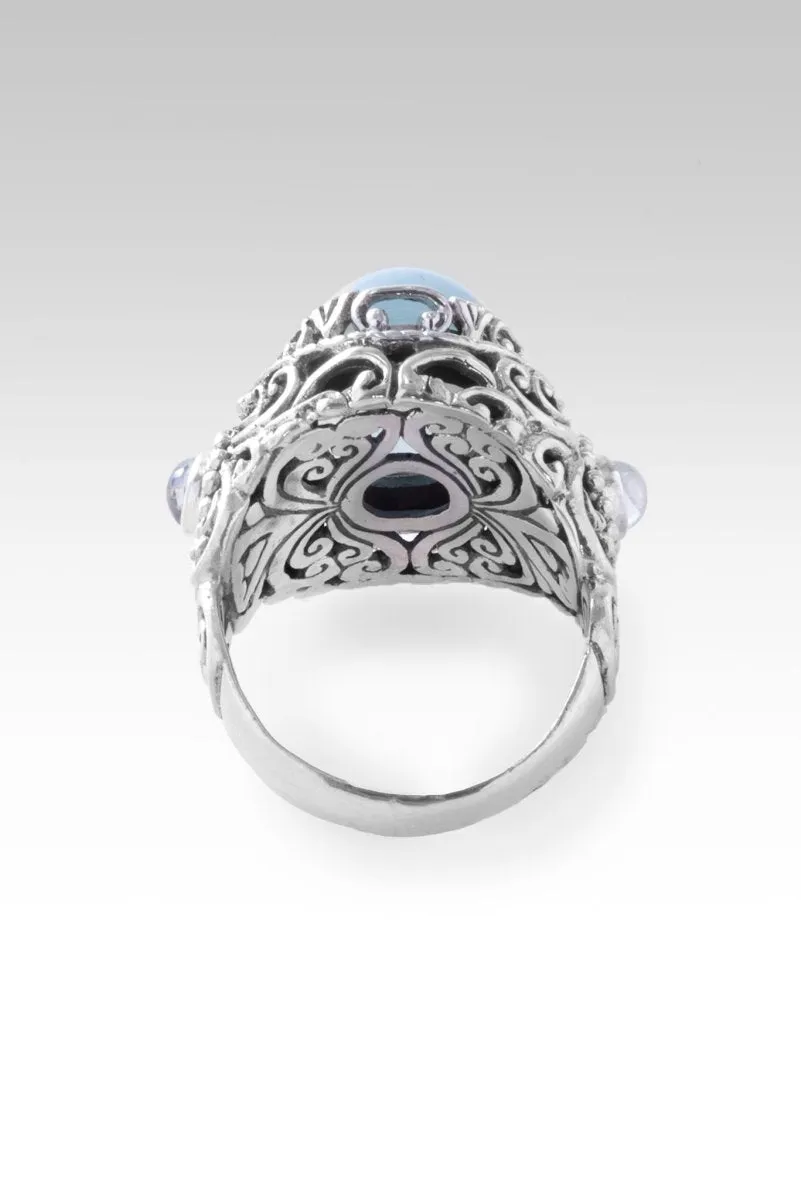 Believe and Live Ring™ in Aquamarine