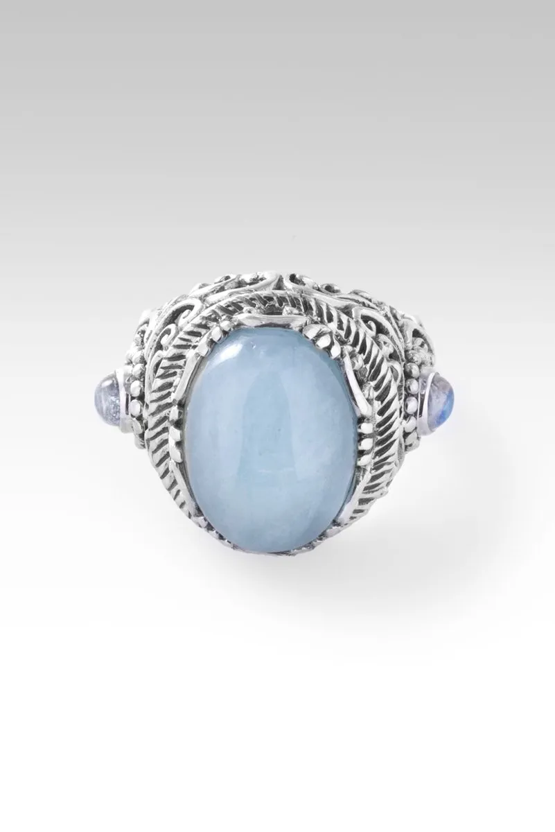 Believe and Live Ring™ in Aquamarine