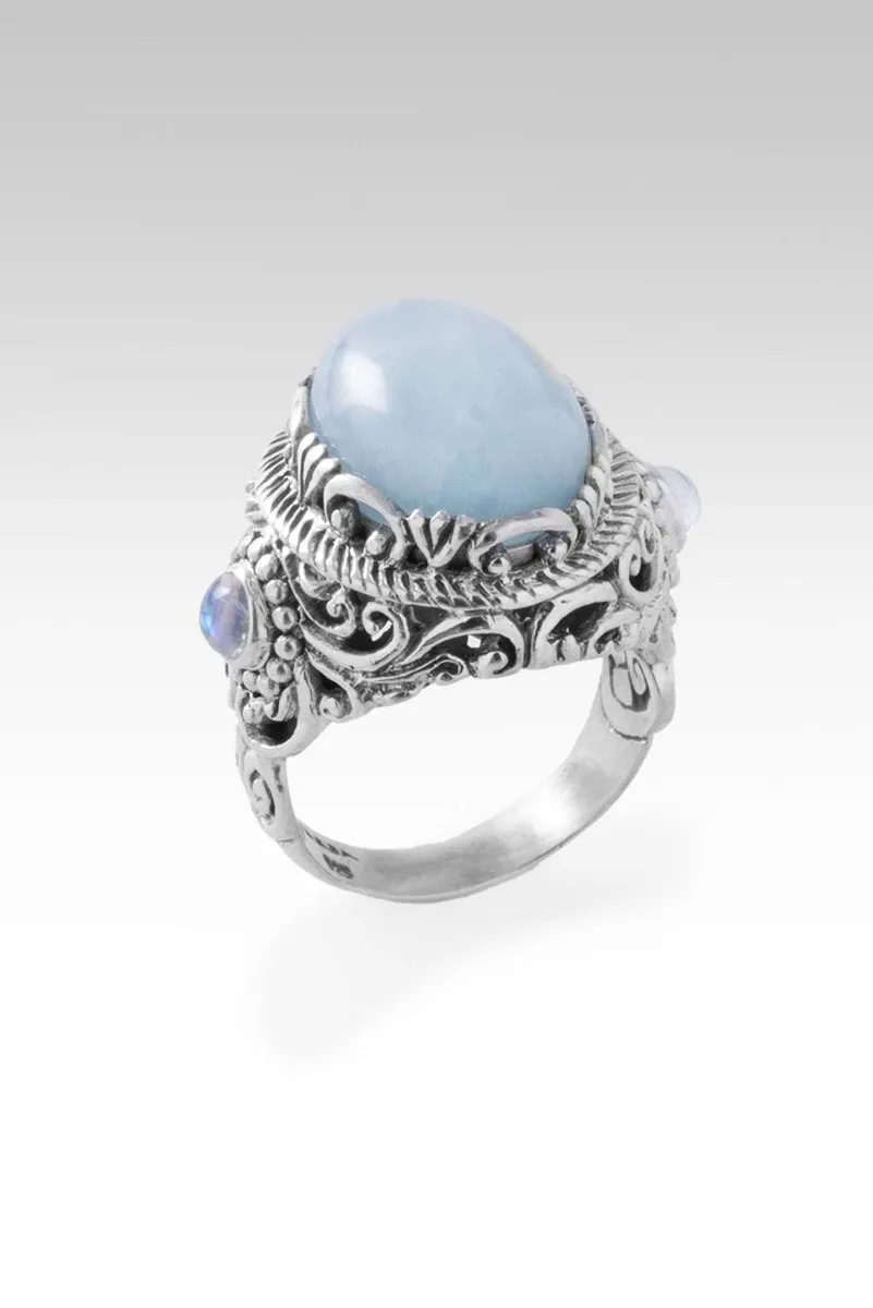 Believe and Live Ring™ in Aquamarine