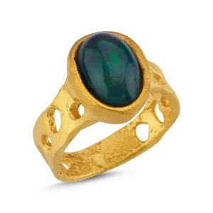 Black Opal Ring
