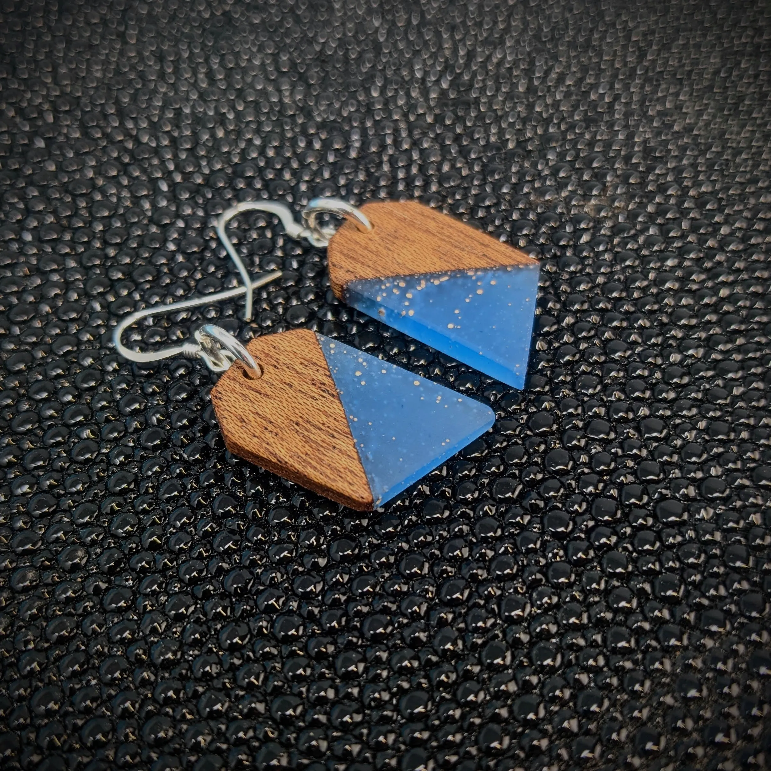 Blue Points Dangle Earrings