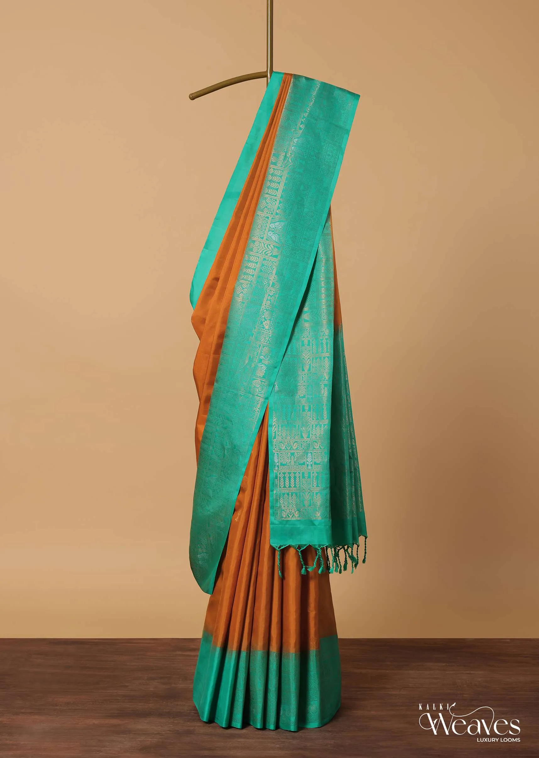 Blue South Album Silk Saree With Unstitched Blouse Piece