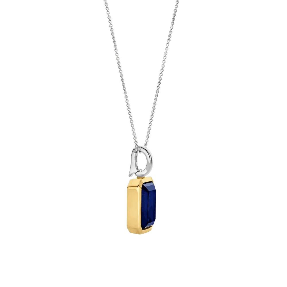 Blue Stone Pendant - Gold - 6817BY