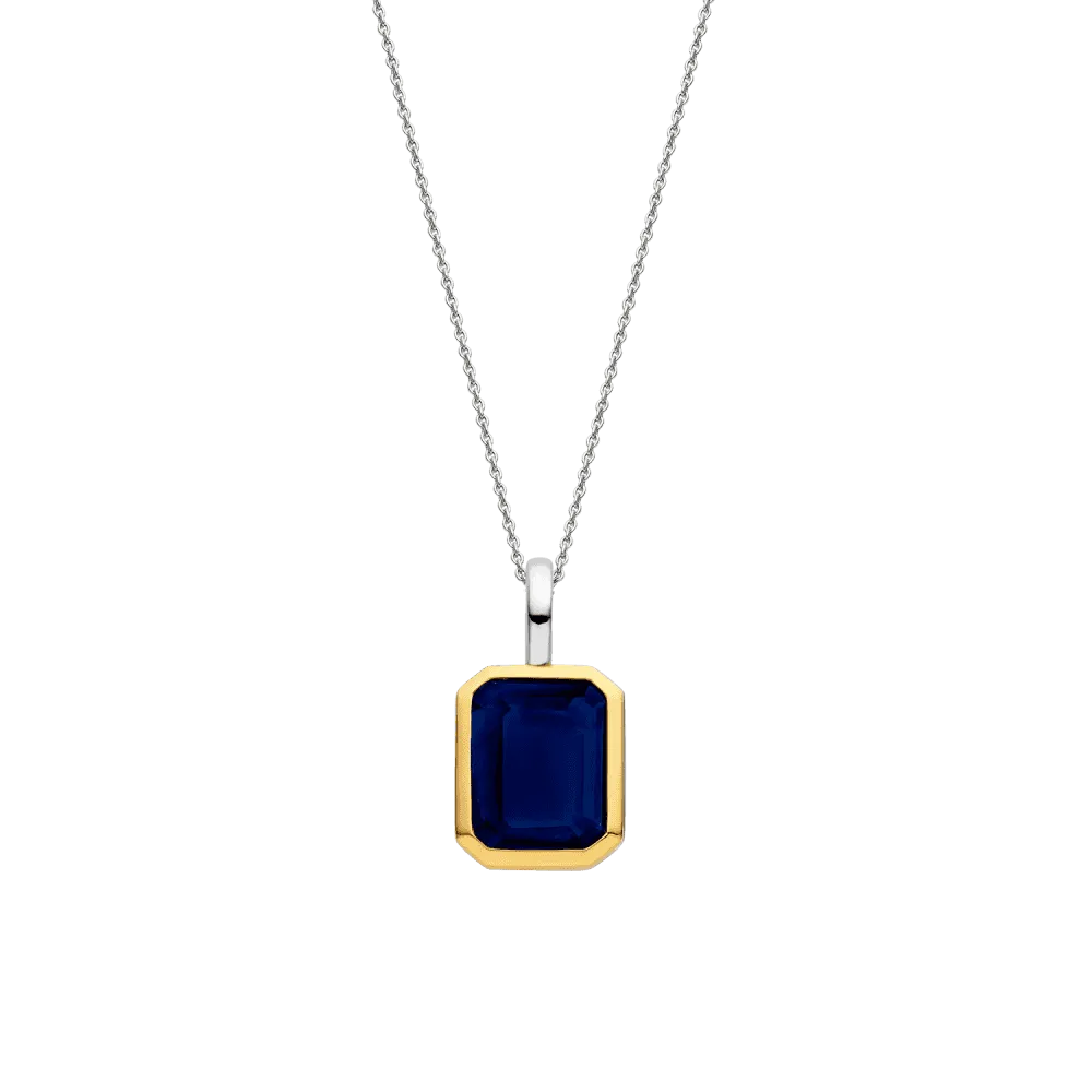 Blue Stone Pendant - Gold - 6817BY