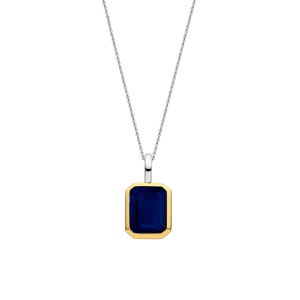 Blue Stone Pendant - Gold - 6817BY