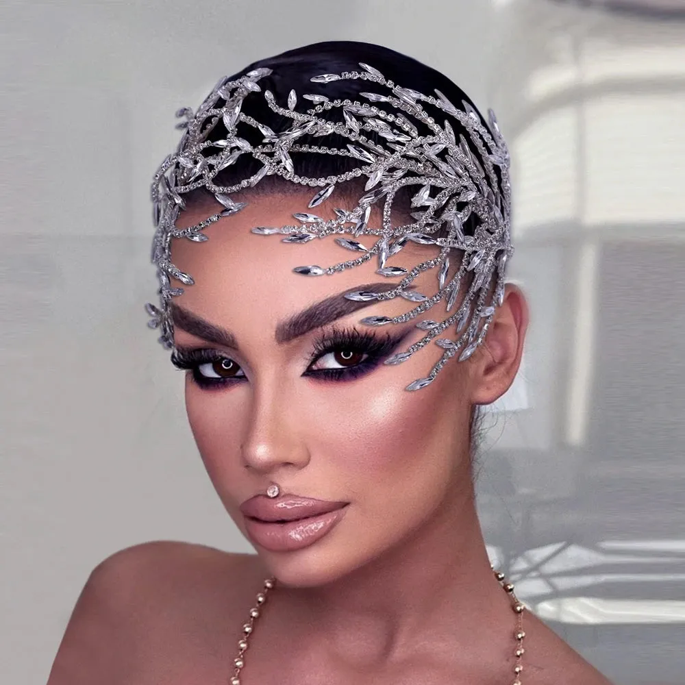 Bridal Crown Crystal Headband for Women Tiara and Headdress Wedding Hair Accessories
