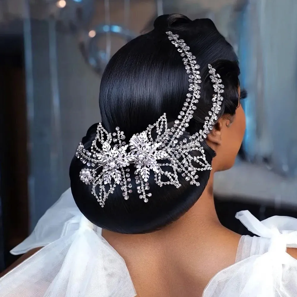 Bridal Crown Crystal Headband for Women Tiara and Headdress Wedding Hair Accessories