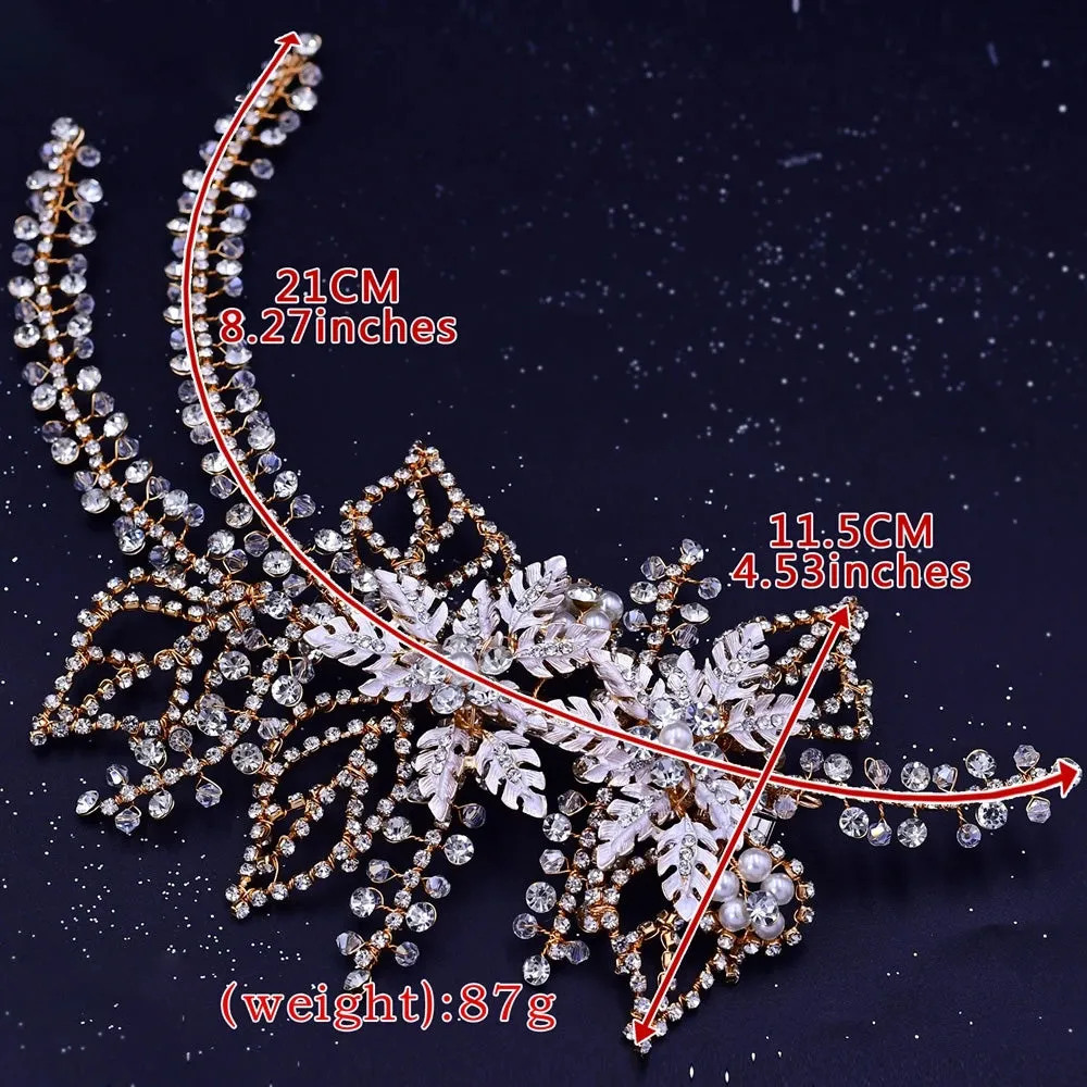 Bridal Crown Crystal Headband for Women Tiara and Headdress Wedding Hair Accessories