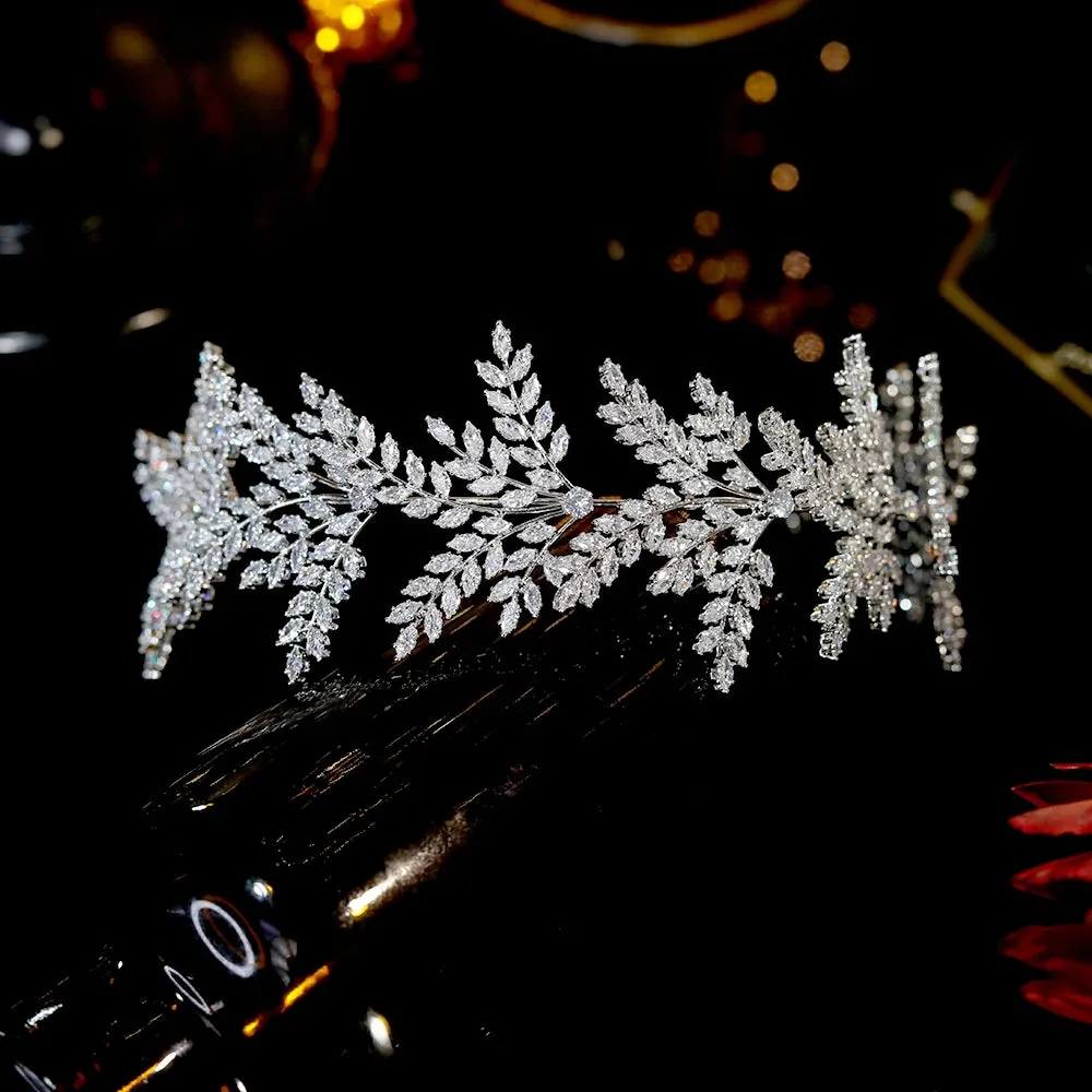 Bridal Headband Fashion Crystal Leaf Hair Band