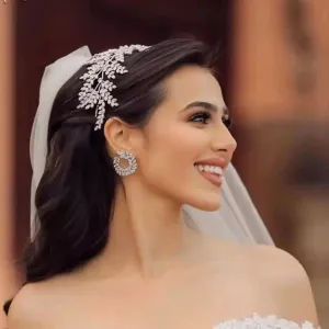 Bridal Headband Fashion Crystal Leaf Hair Band