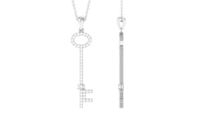 Certified Moissanite Key Pendant