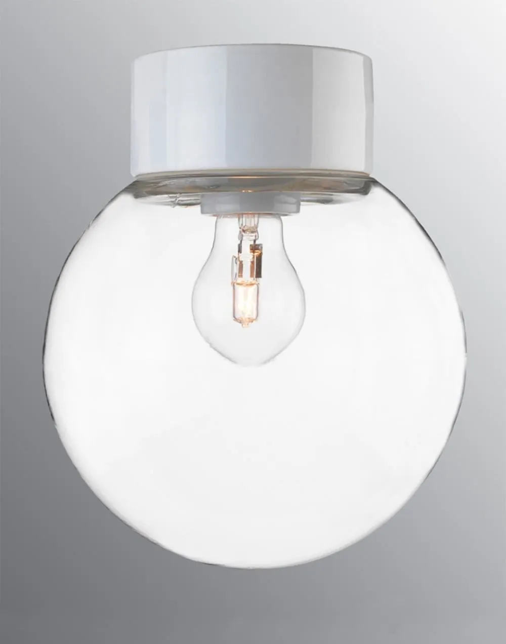 Classic globe ceramic bathroom wall or ceiling light