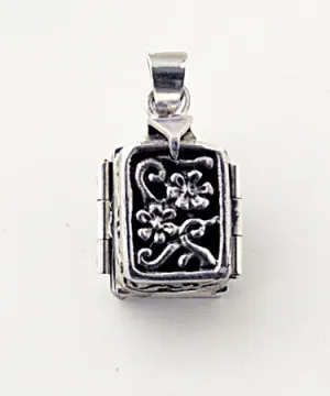 Collection Santa Pacheco ~ Locket "Book with Openwork" 4 pics .925 Silver