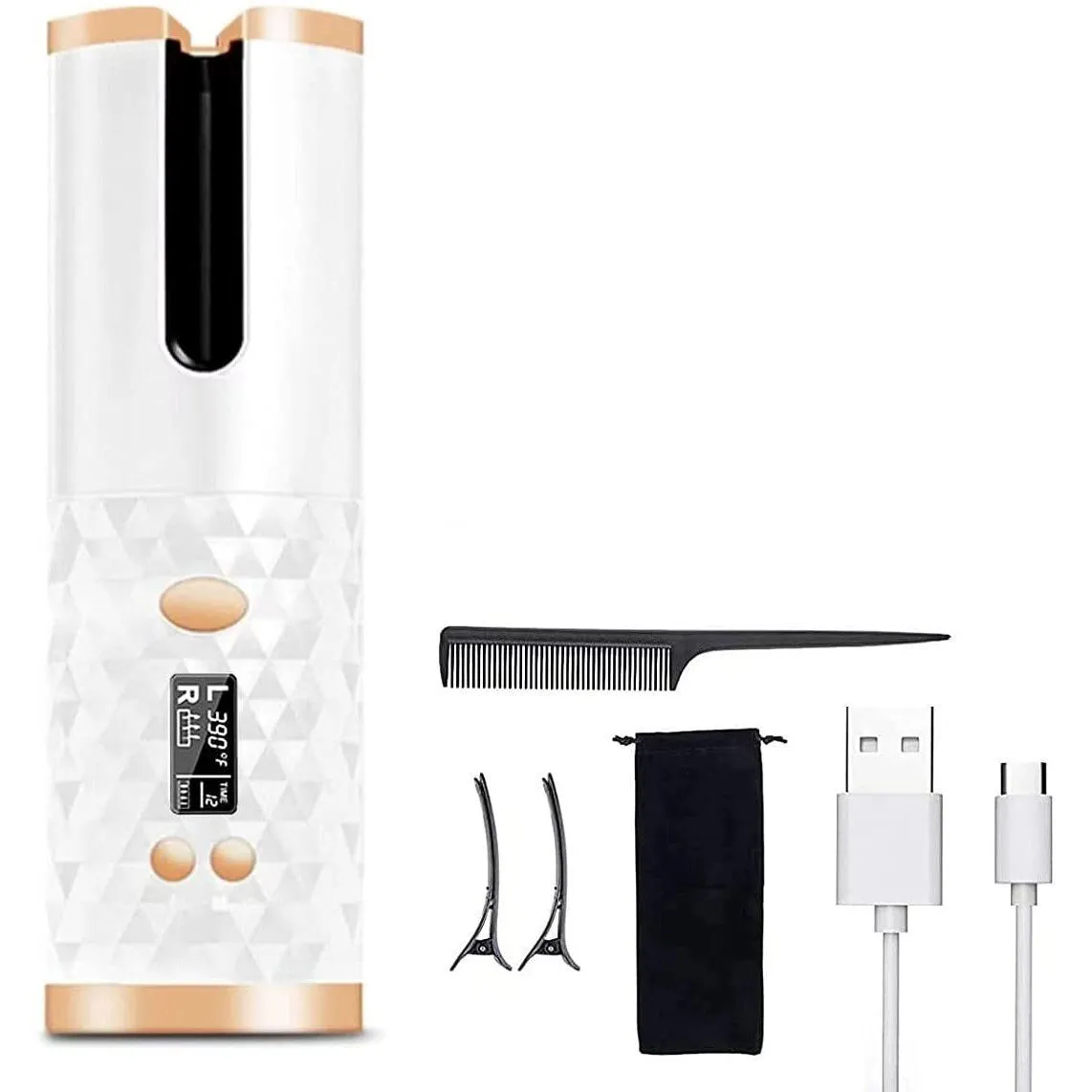 Cordless Automatic Portable Ceramic Barrel Hair Curler