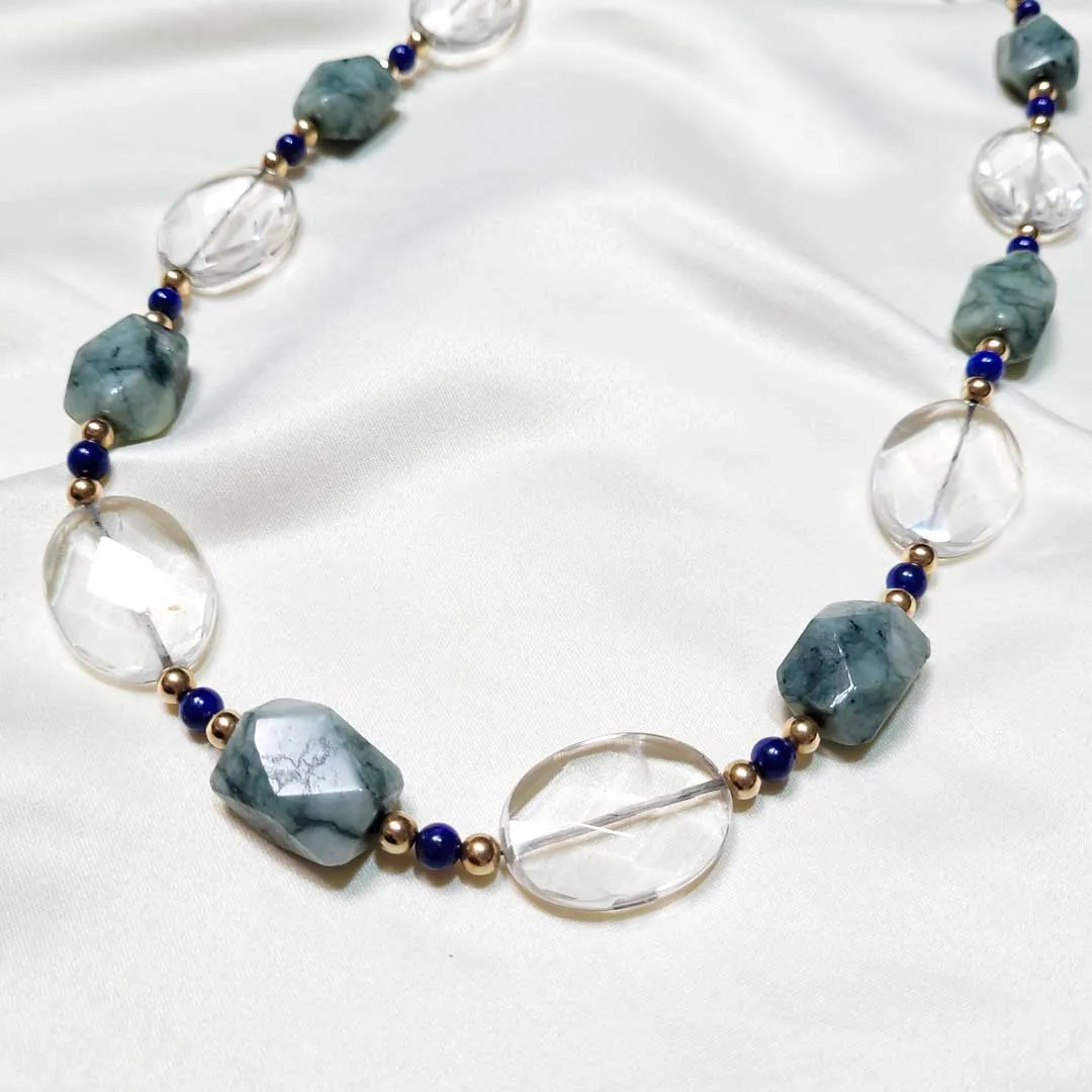 Crystal and Jade Necklace