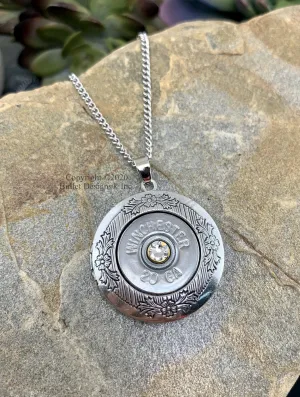 Custom 20 Gauge Shotgun Photo Locket Necklace, Jewelry
