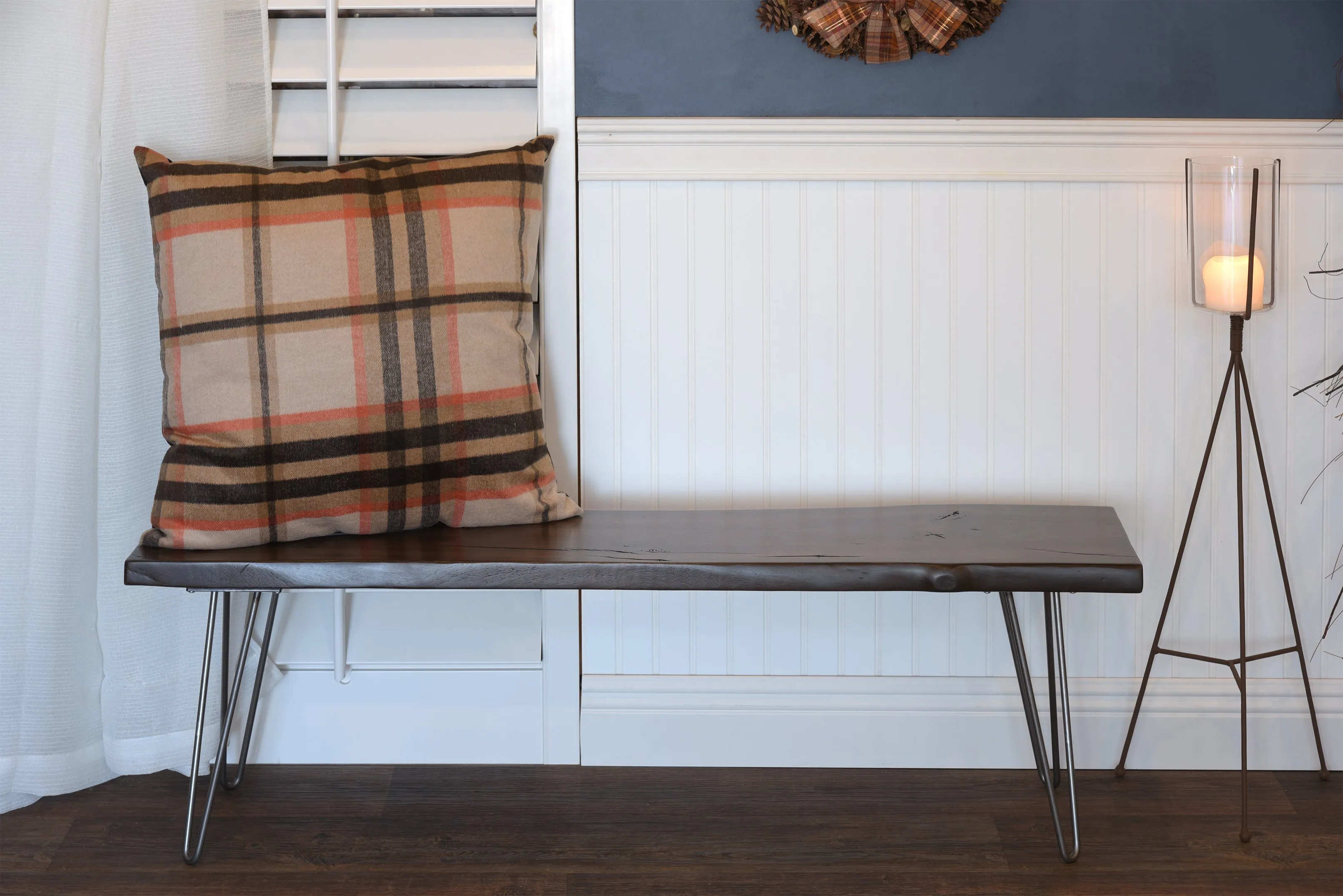 Dark Live Edge Slab Rustic Coffee Table