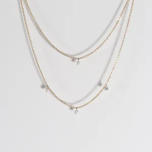 Dashing Diamonds Double Layer Necklace