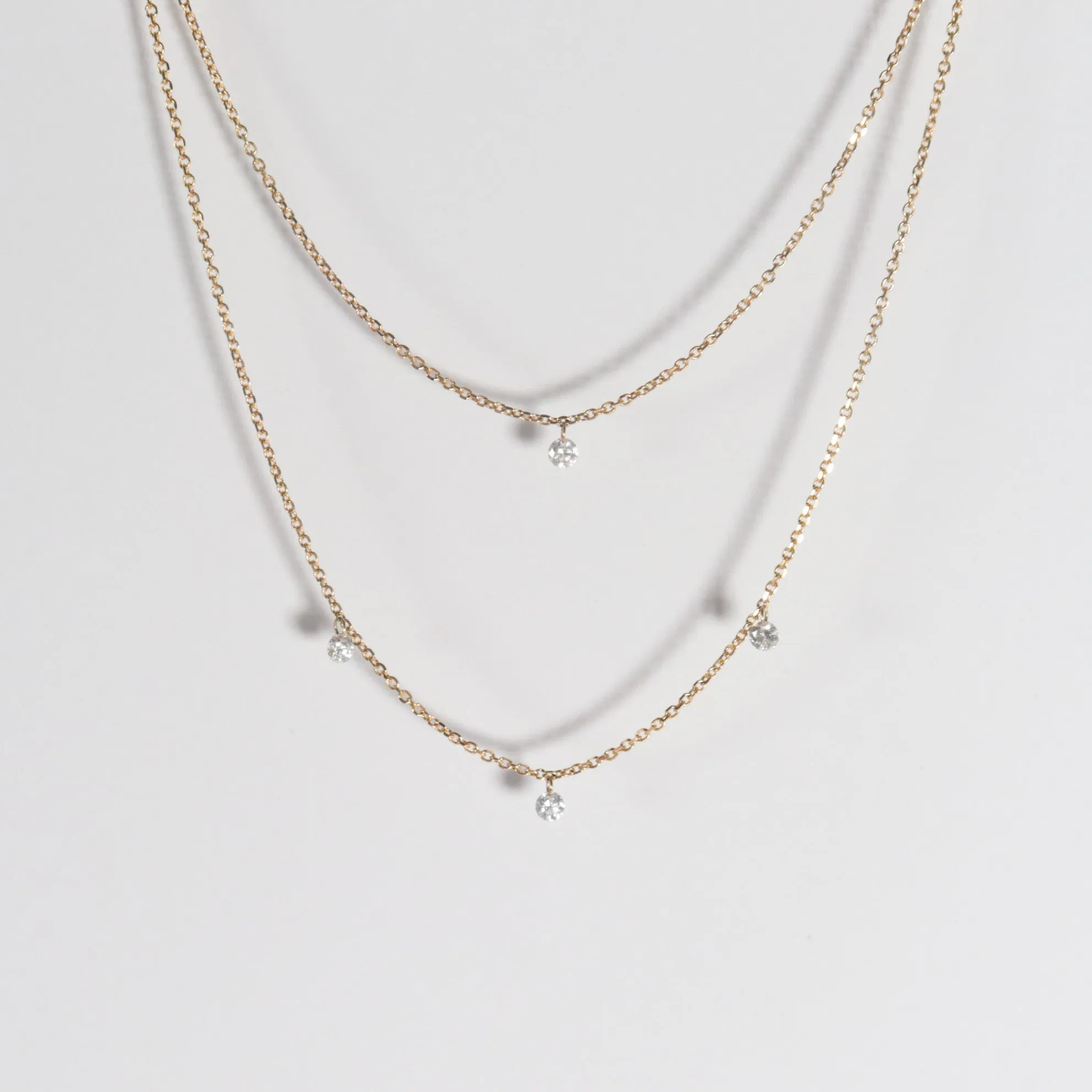 Dashing Diamonds Double Layer Necklace