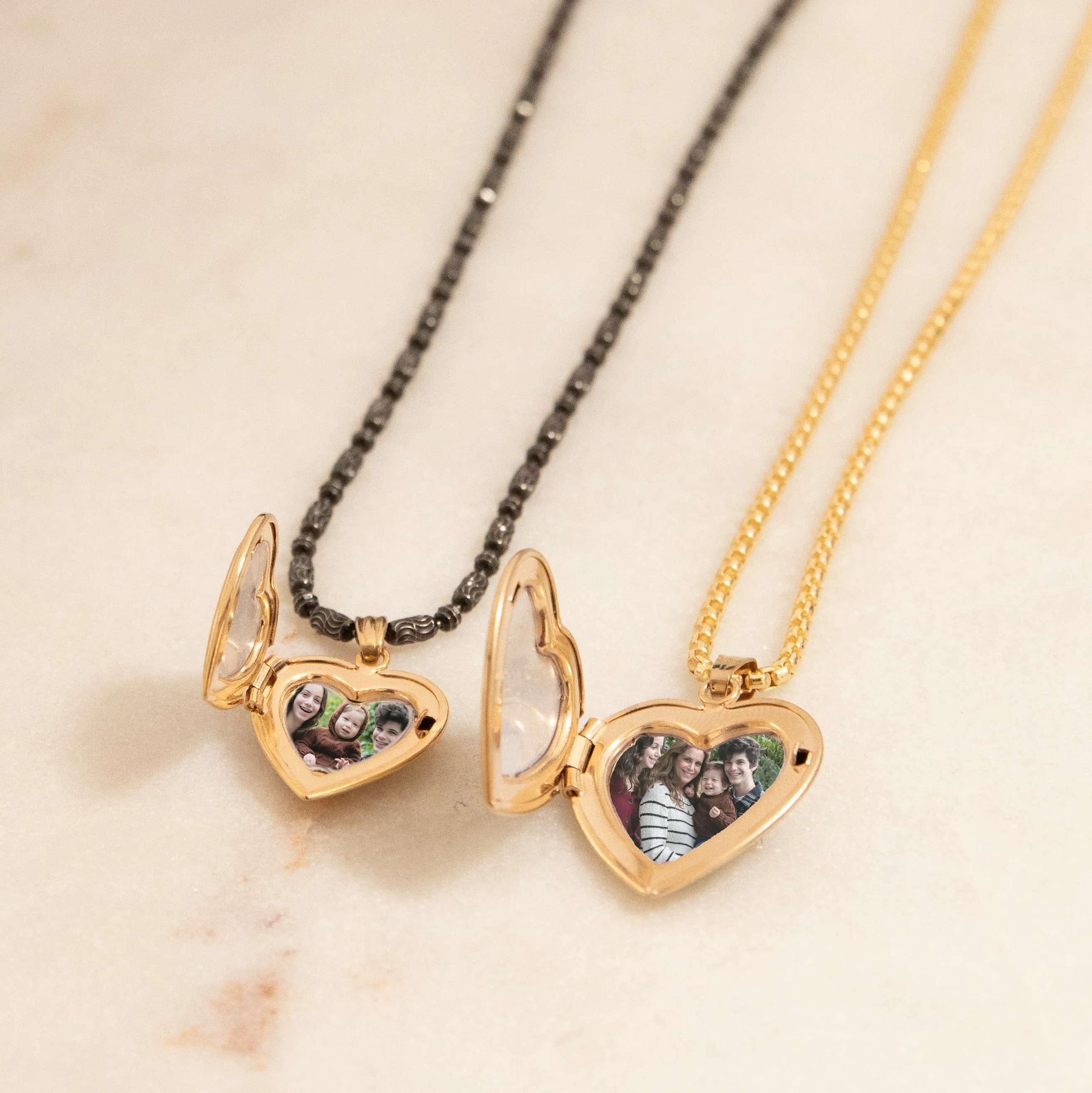 Diamond Heart Locket Charm