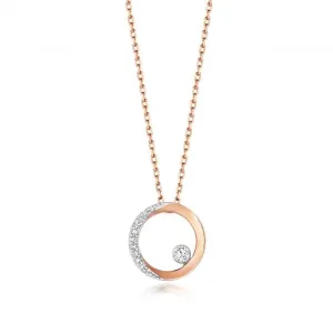 Diamond Jewellery 9ct Gold Diamond Circle Necklace ND124R
