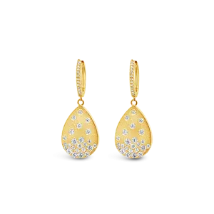 Diamonds in Pear Shape Dangle Earrings