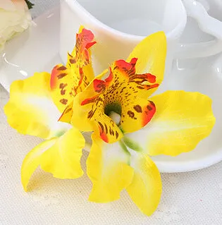 Double orchid flower of Thailand bride wedding flower hairpin beach holiday photo photo hair accessories factory