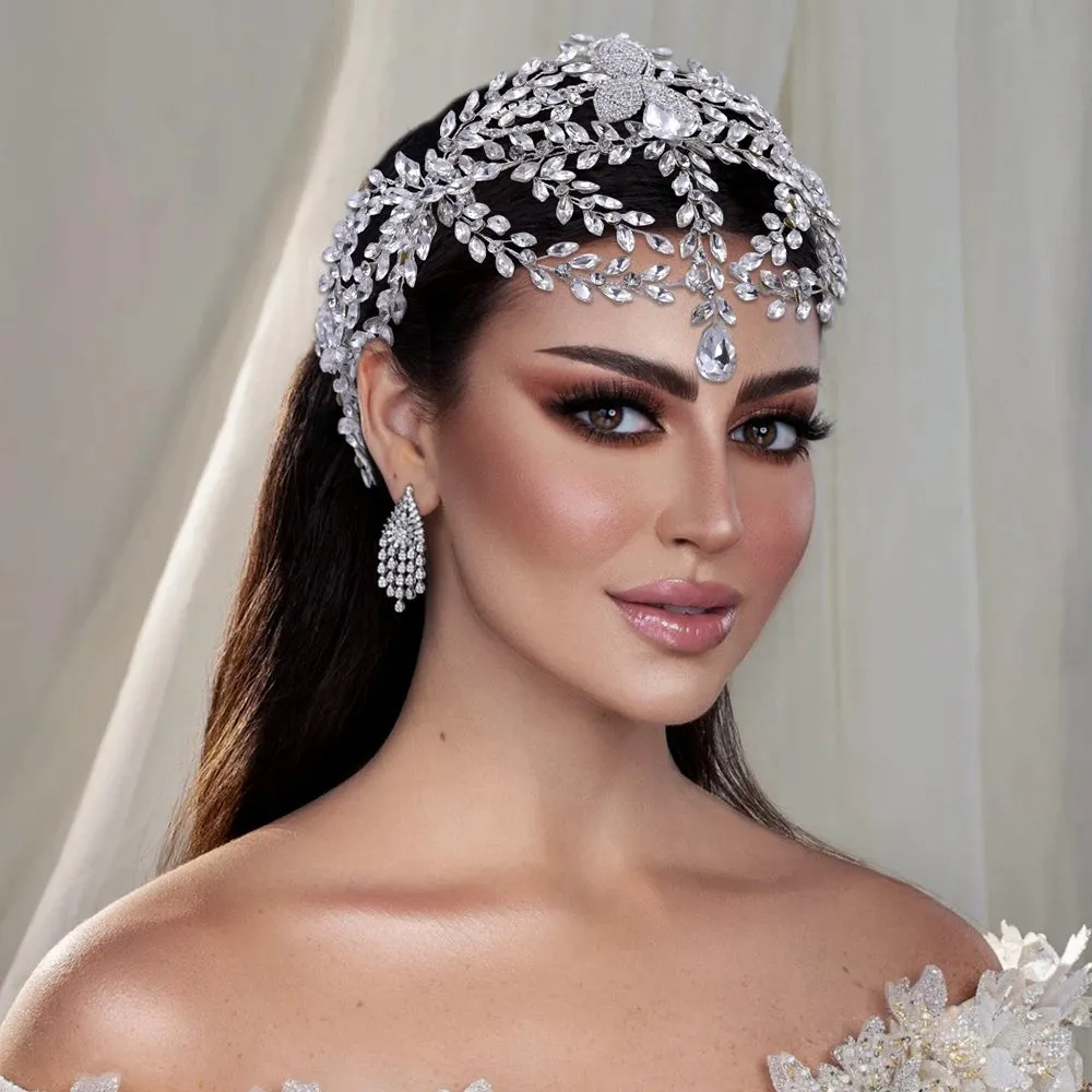 Elegant Bride Rhinestone Headband Wedding Crown Bridal Hair Accessories