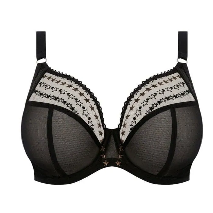 Elomi Matilda UW Plunge Bra in Black Copper Stars EL8900