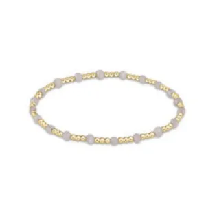 enewton 6.25" Gemstone Gold Sincerity Pattern 3mm Bead Bracelet - Moonstone