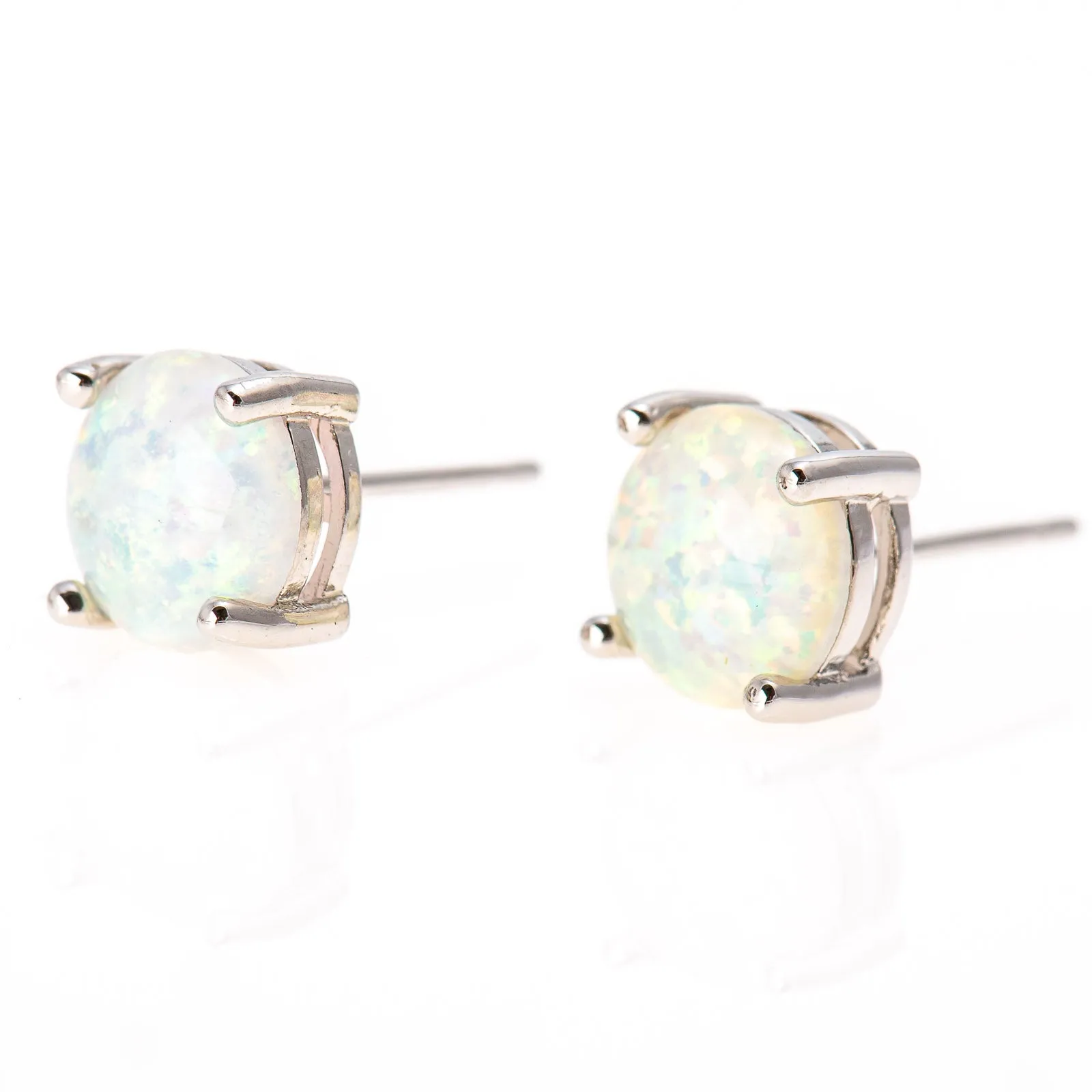 Fire Opal Studs